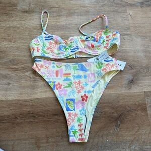 Colorful Floral Bikini Set